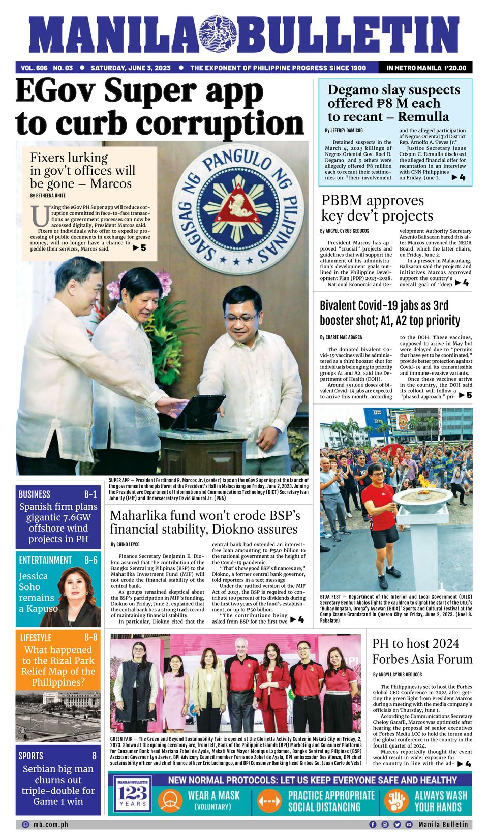 Manila BulletinJune 3, 2023 Newspaper Get your Digital Subscription