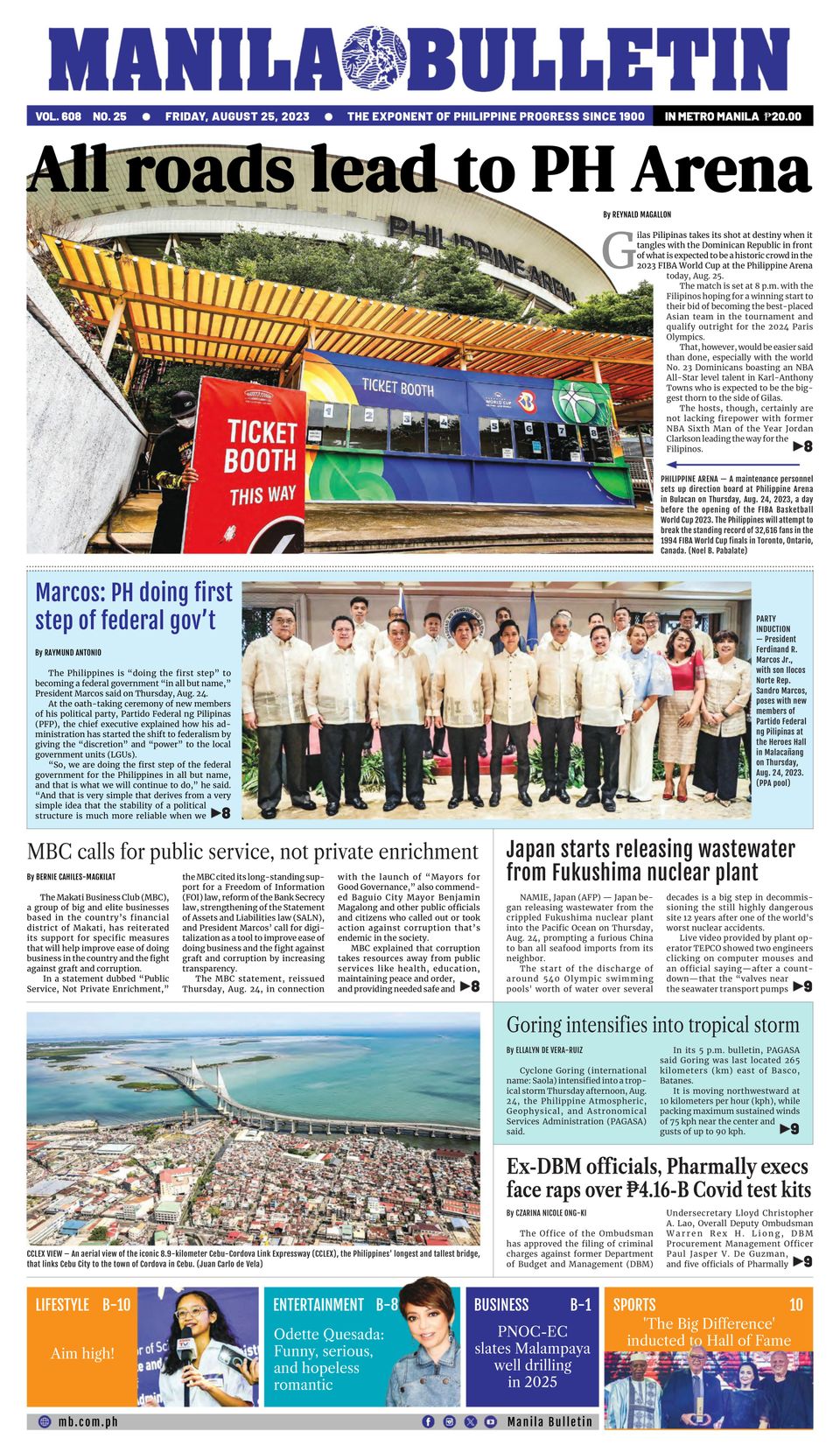 Manila BulletinAugust 25, 2023 Newspaper Get your Digital Subscription