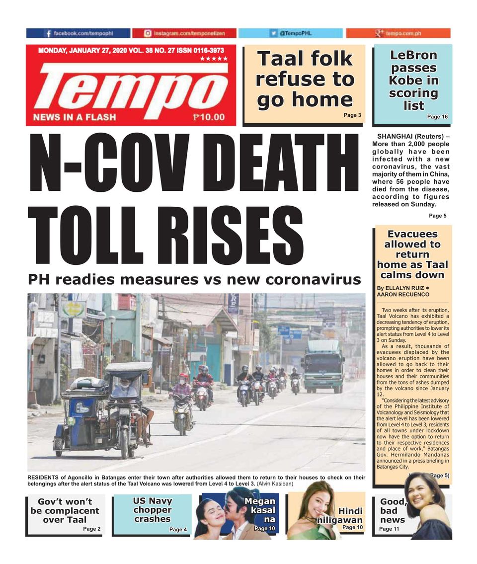 TempoJanuary 27, 2020 Newspaper Get your Digital Subscription