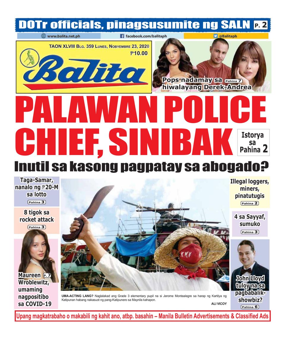 Balita-November 23, 2020 Newspaper - Get your Digital Subscription