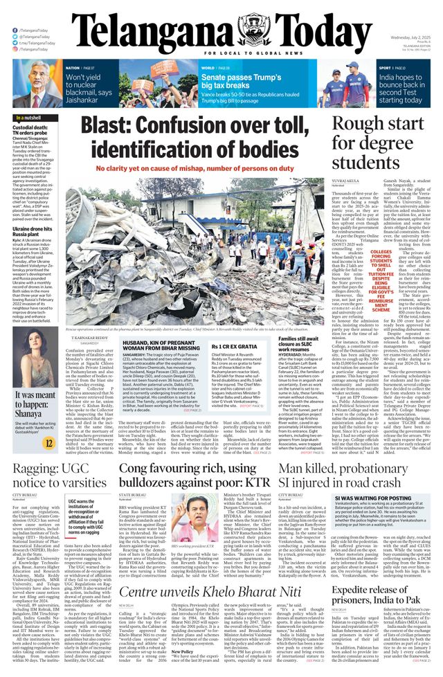 Telangana Today - Hyderabad