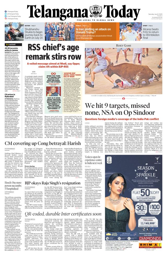 Telangana Today - Hyderabad