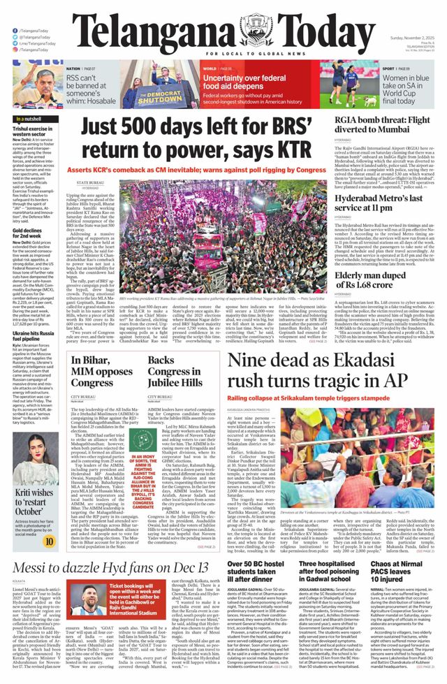 Telangana Today - Hyderabad