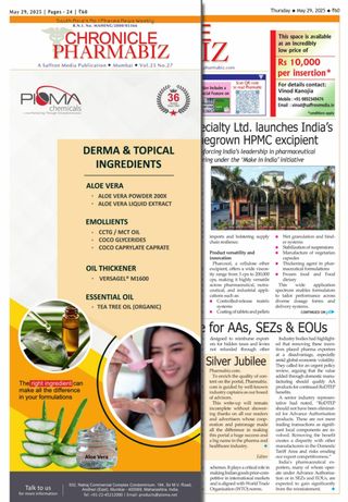 Chronicle Pharmabiz - May 29, 2025 Chronicle Pharmabiz Cover - May 29, 2025 Edition