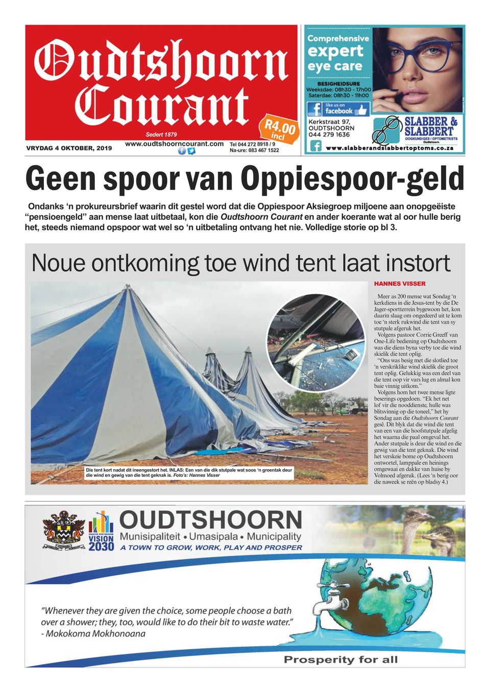 Oudtshoorn CourantOctober 4, 2019 Newspaper Get your Digital