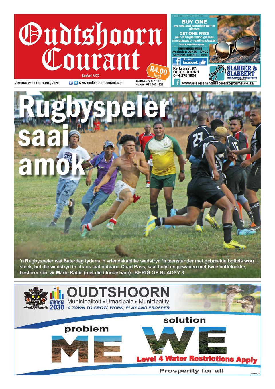 Oudtshoorn CourantFebruary 21, 2020 Newspaper