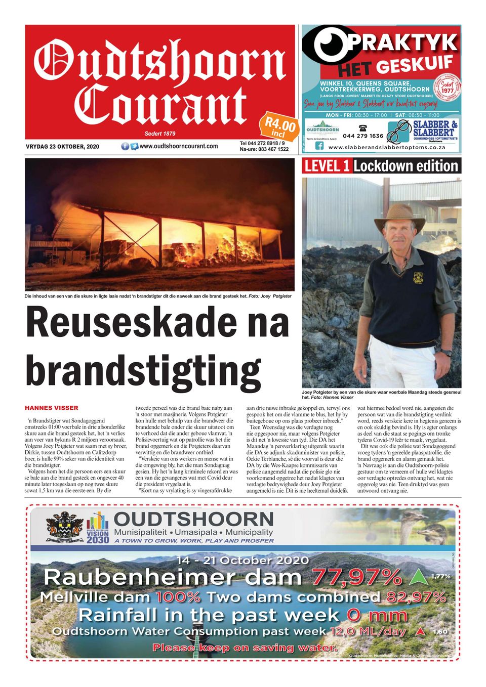Oudtshoorn CourantOctober 23, 2020 Newspaper Get your Digital
