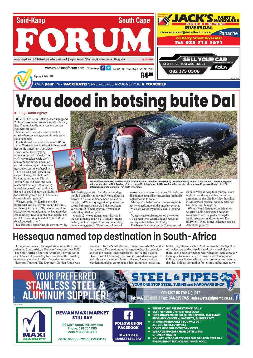 Get your digital copy of Suid-Kaap Forum-July 01, 2022 issue