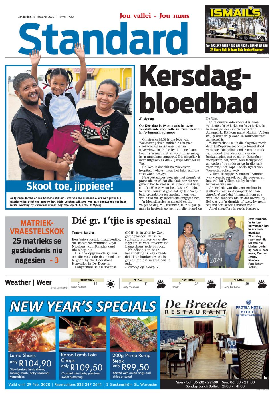Worcester StandardJanuary 16, 2020 Newspaper Get your Digital