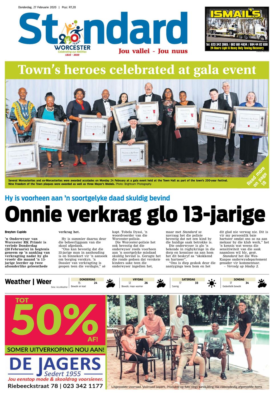 Worcester StandardFebruary 27, 2020 Newspaper