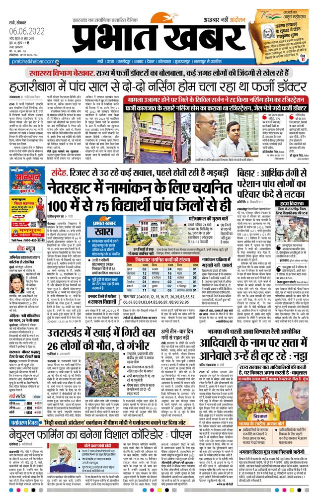 Prabhat Khabar Ranchi