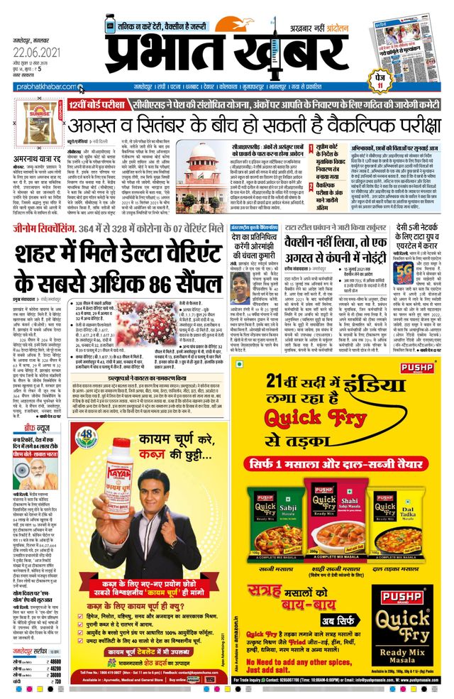 Prabhat Khabar Jamshedpur