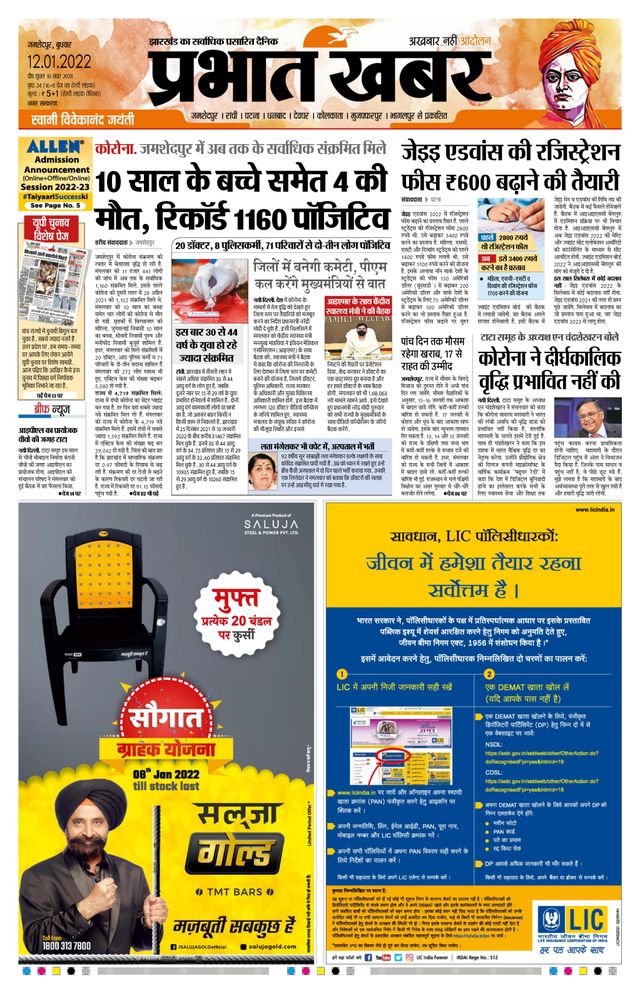 Prabhat Khabar Jamshedpur