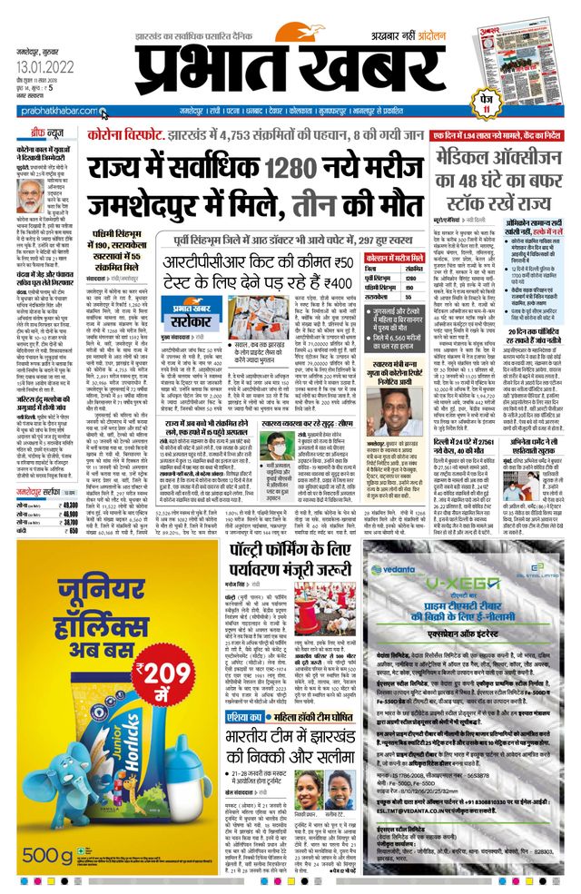 Prabhat Khabar Jamshedpur