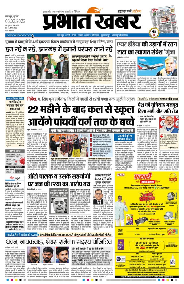 Prabhat Khabar Jamshedpur