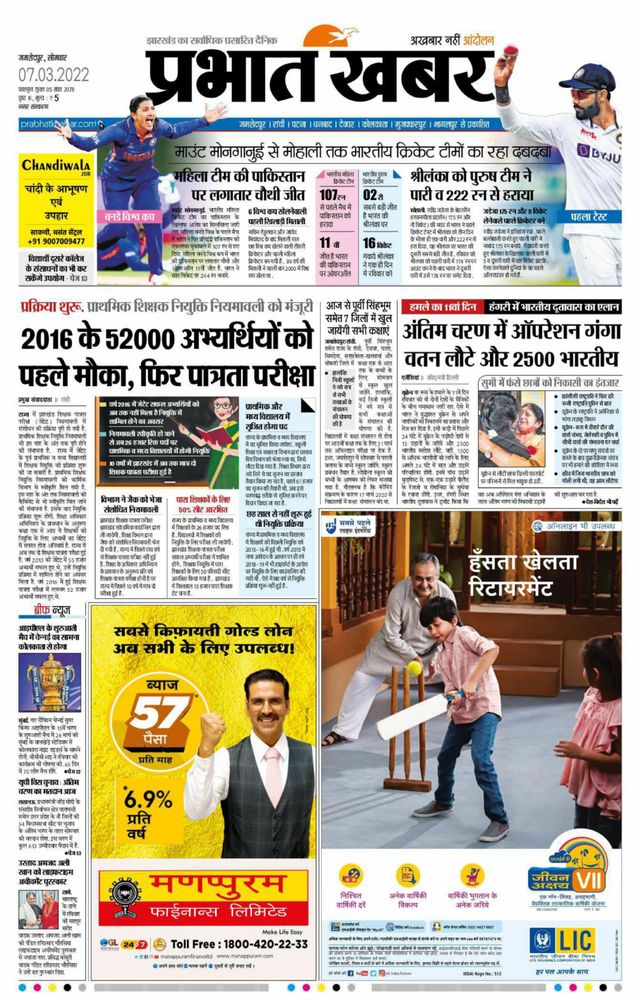 Prabhat Khabar Jamshedpur