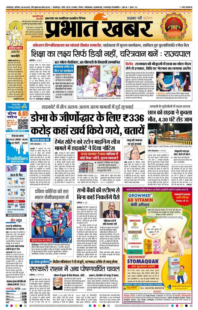 Prabhat Khabar Jamshedpur