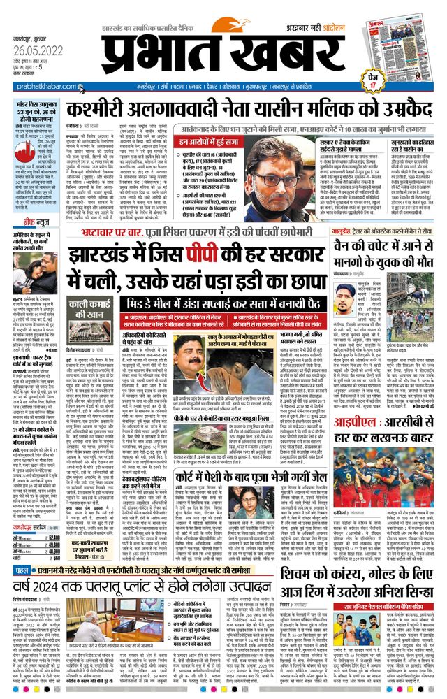 Prabhat Khabar Jamshedpur