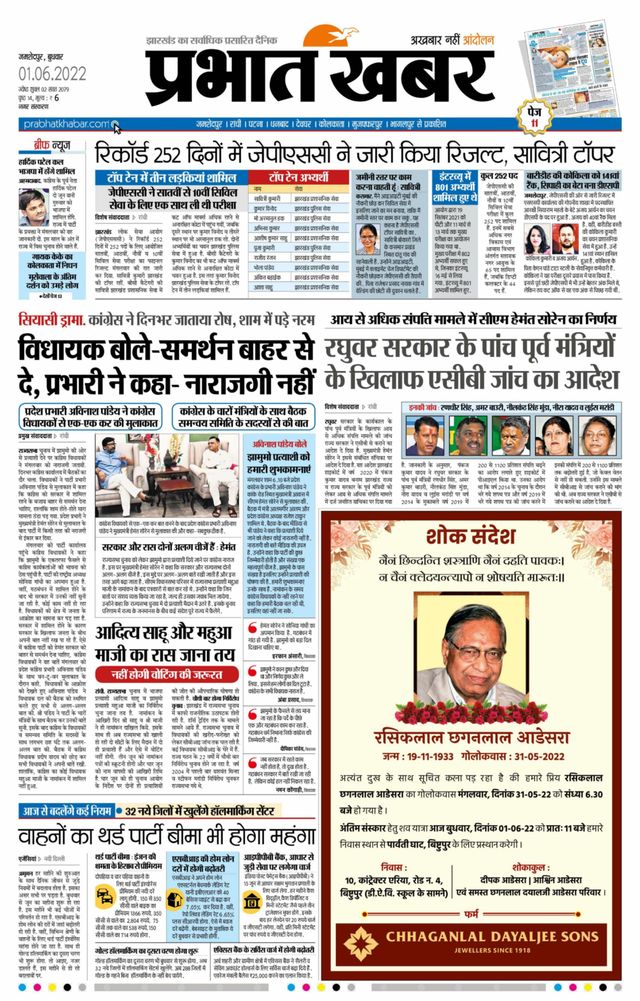 Prabhat Khabar Jamshedpur