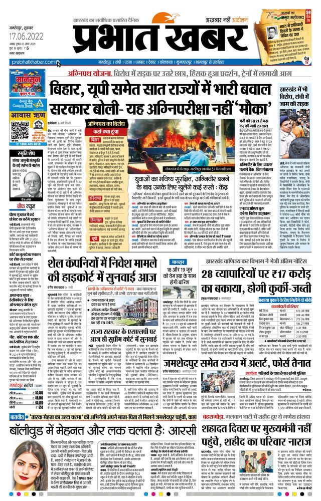Prabhat Khabar Jamshedpur