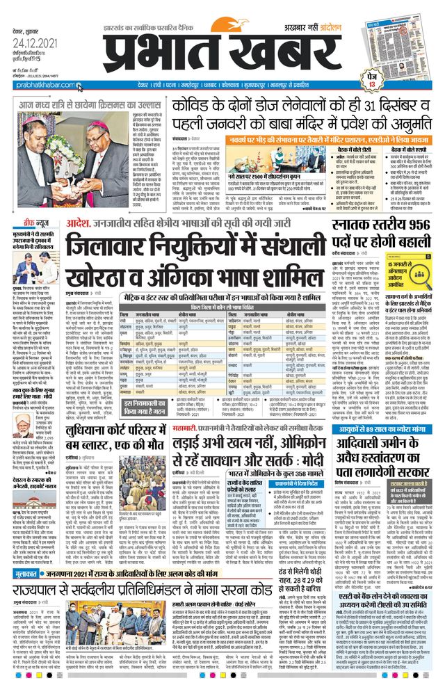 Prabhat Khabar Deoghar