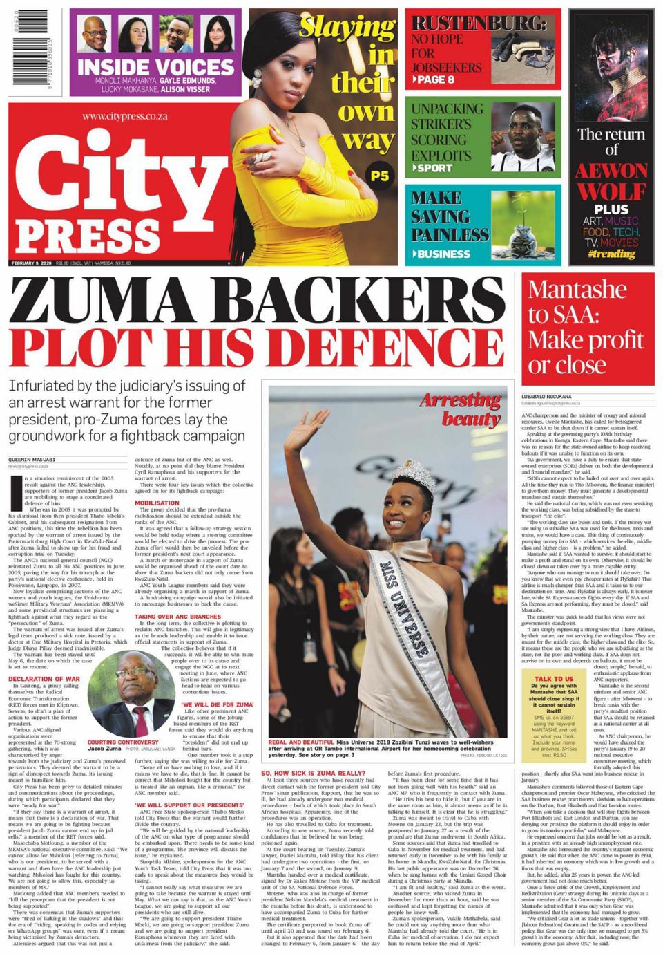 City Press JohannesburgFebruary 09, 2020 Newspaper