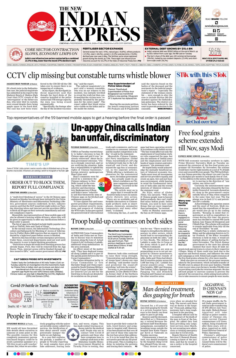 The New Indian Express ChennaiJuly 01, 2020 Newspaper