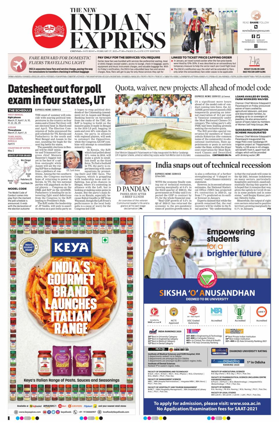 The New Indian Express ChennaiFebruary 27, 2021 Newspaper