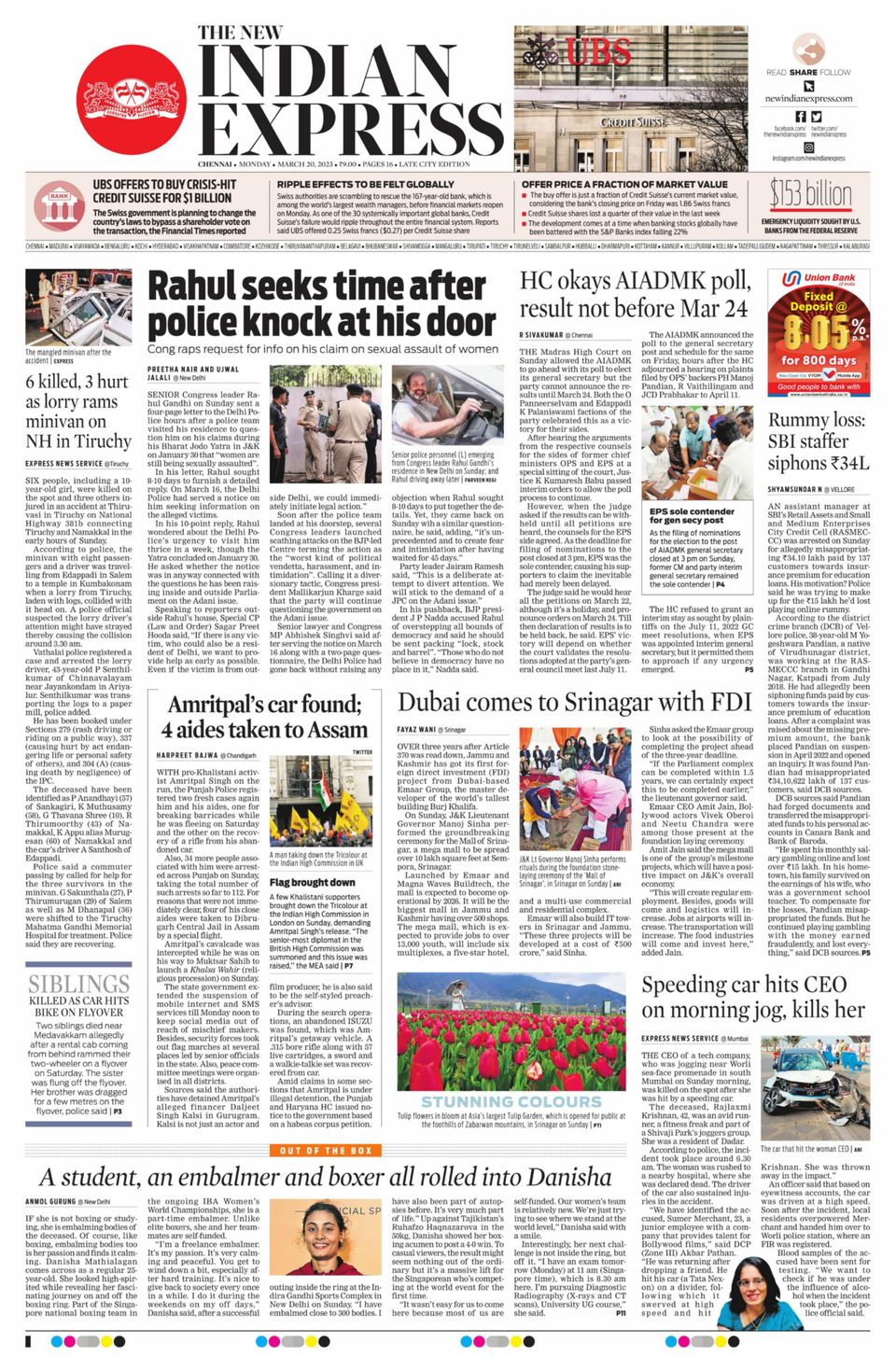 Get digital access to The New Indian Express Chennai - March 20, 2023 ...