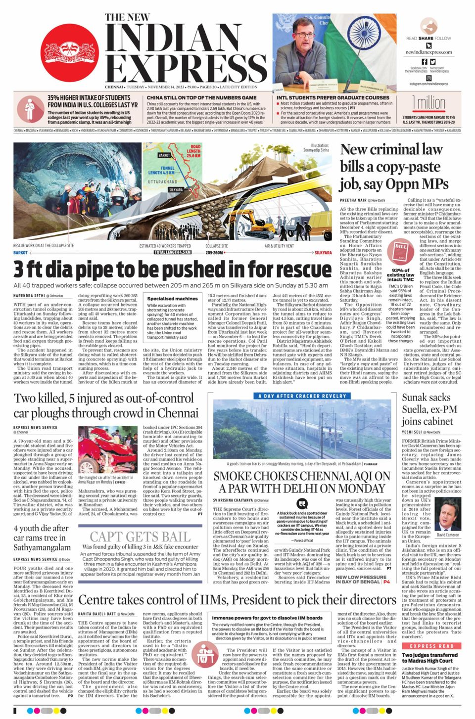 Get digital access to The New Indian Express Chennai - November 14 ...
