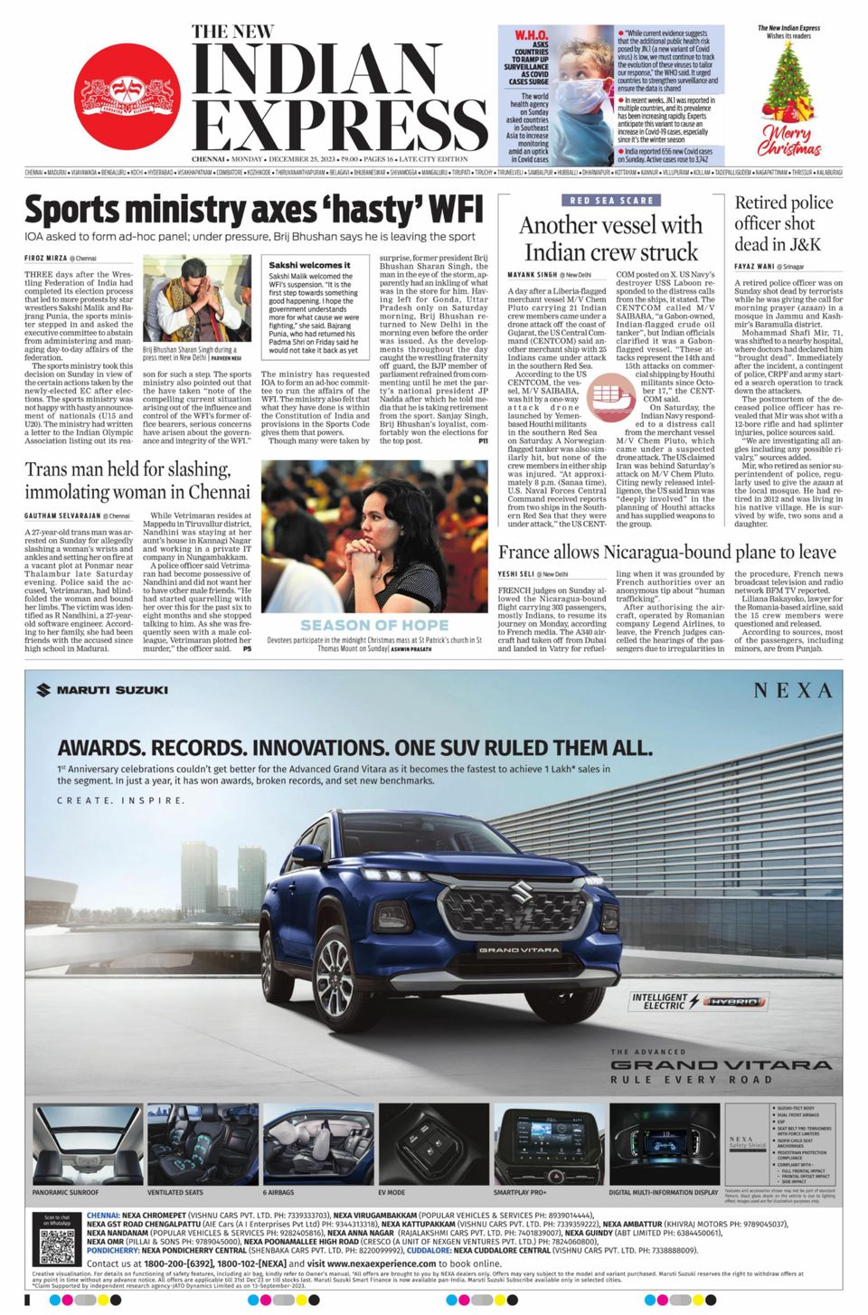Get digital access to The New Indian Express Chennai - December 25 ...