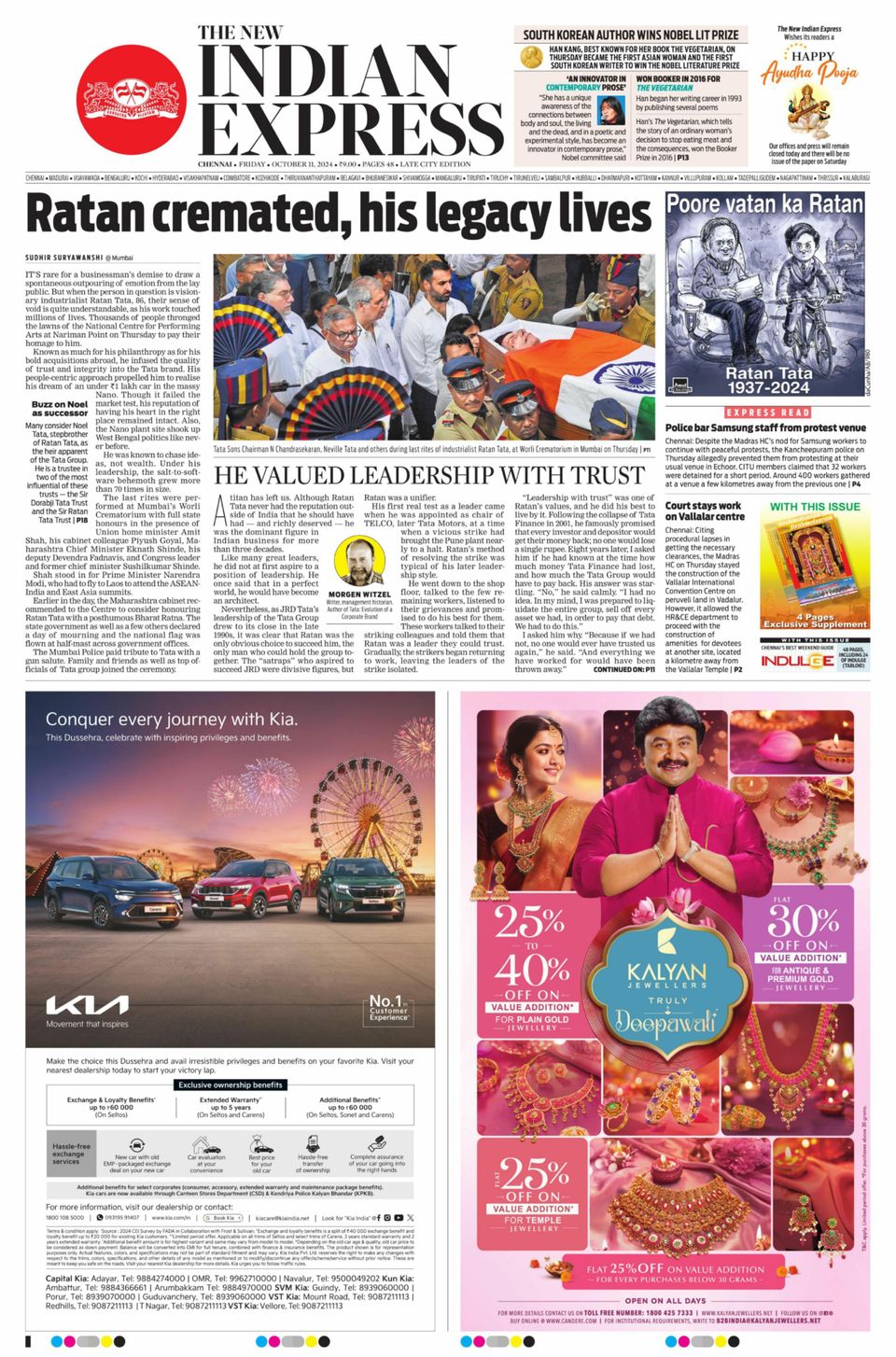 Get digital access to The New Indian Express Chennai - October 11, 2024 ...