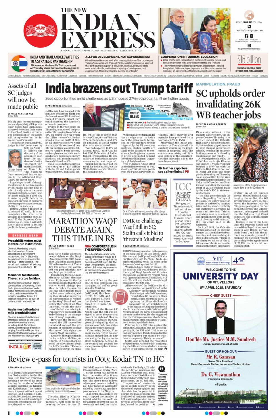Get digital access to The New Indian Express Chennai - April 04, 2025 ...