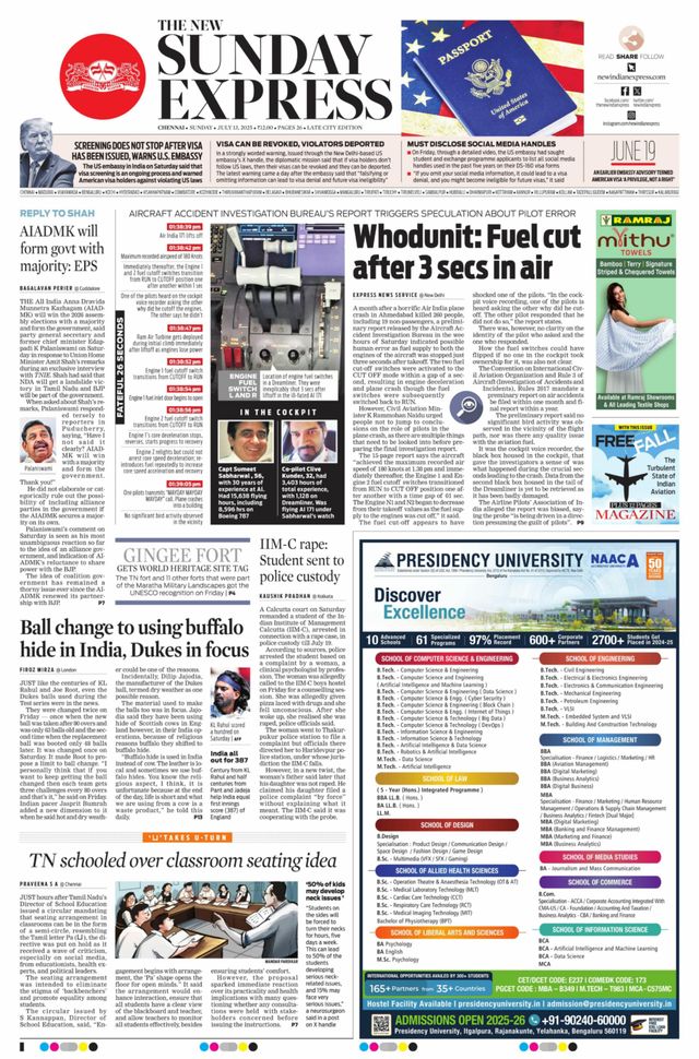 The New Indian Express Chennai