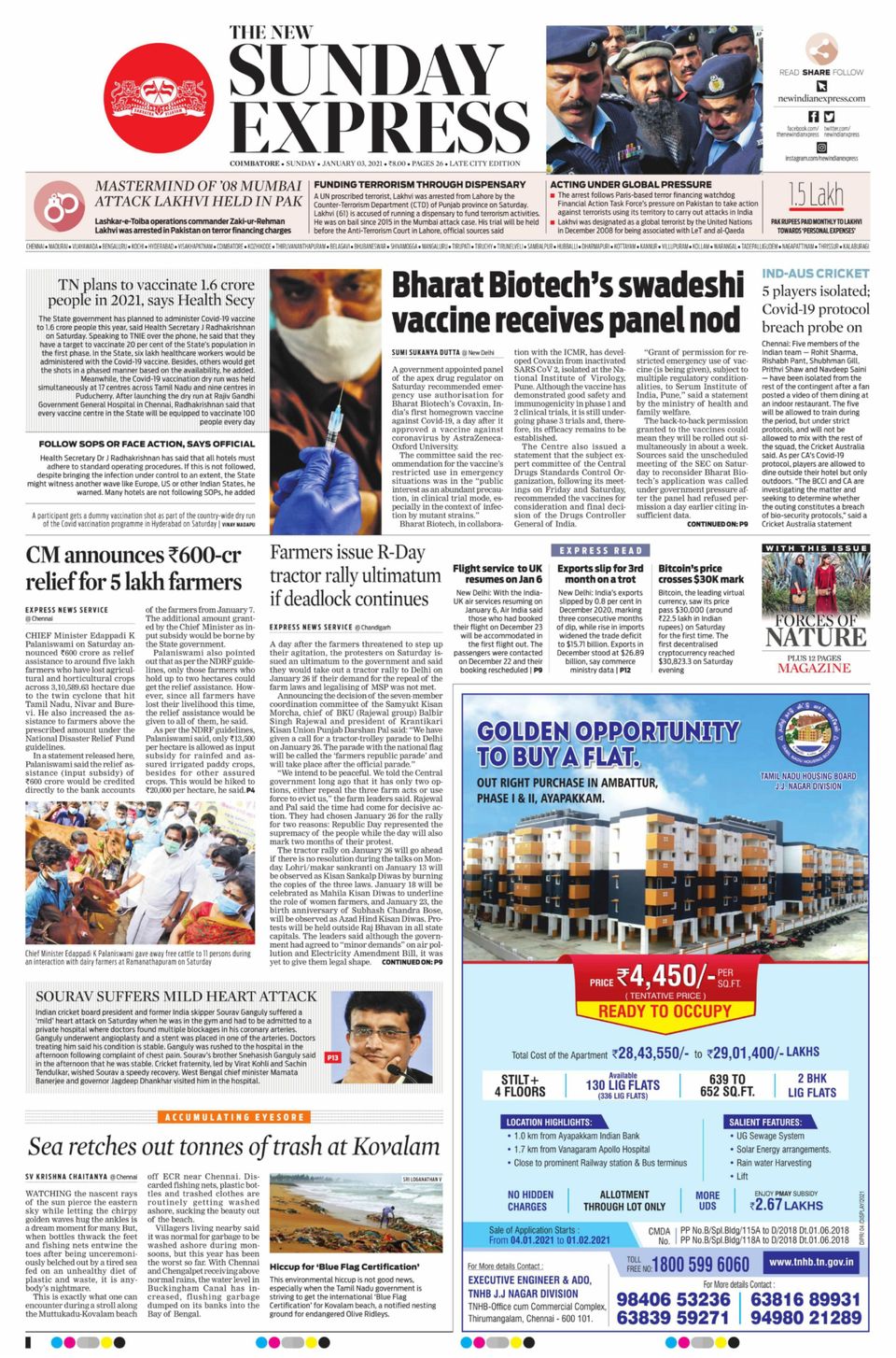 The New Indian Express CoimbatoreJanuary 03, 2021 Newspaper