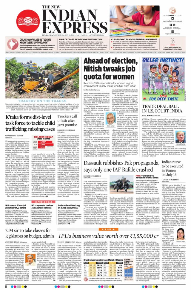 The New Indian Express Bengaluru
