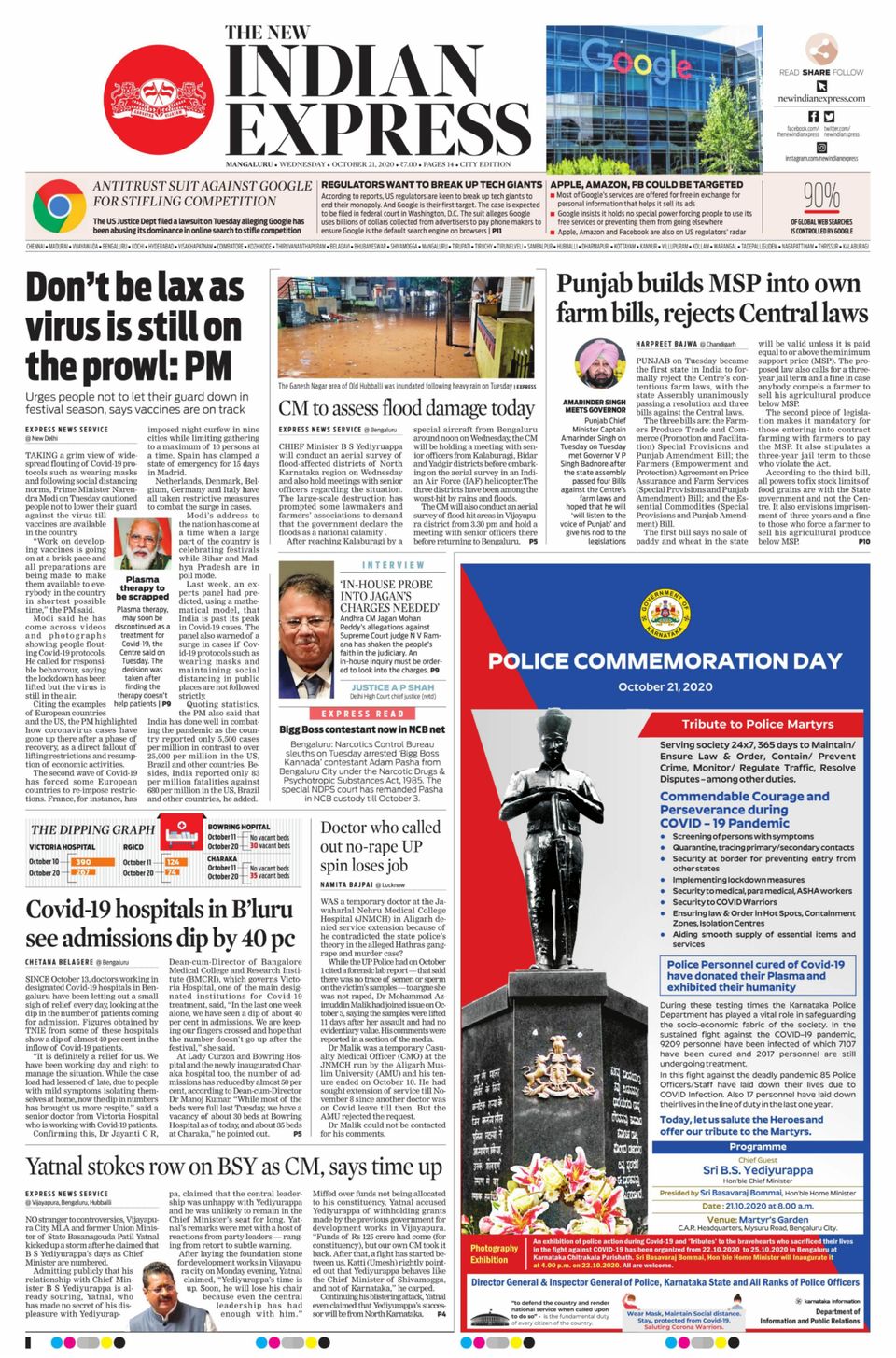 The New Indian Express MangaluruOctober 21, 2020 Newspaper