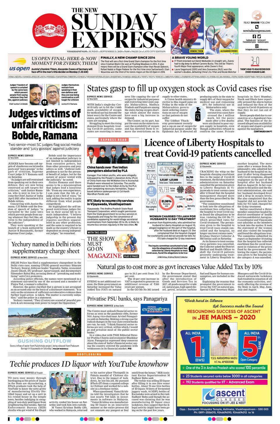 The New Indian Express Vishakapatnam Newspaper