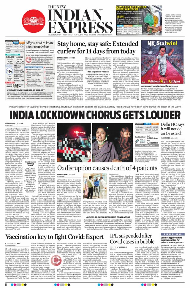 The New Indian Express Vishakapatnam
