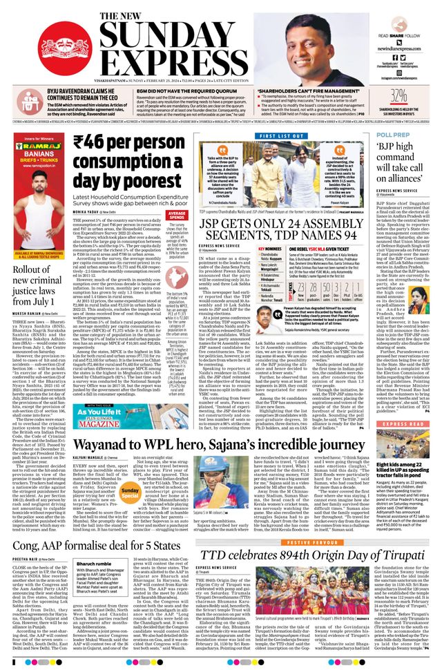 The New Indian Express Vishakapatnam