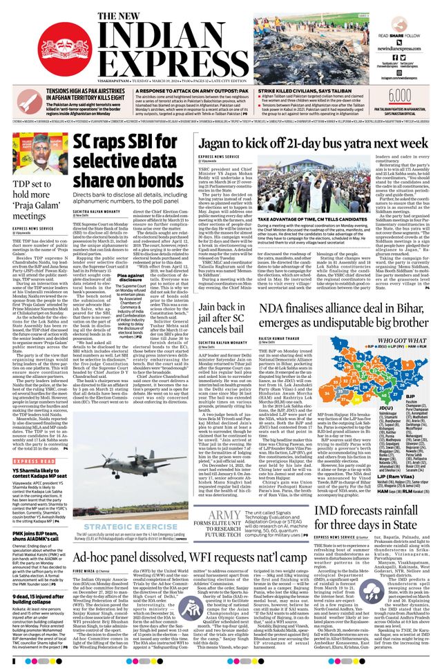 The New Indian Express Vishakapatnam