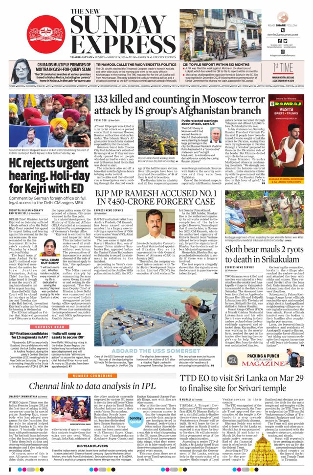 The New Indian Express Vishakapatnam