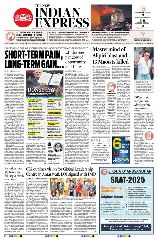 The New Indian Express Vishakapatnam