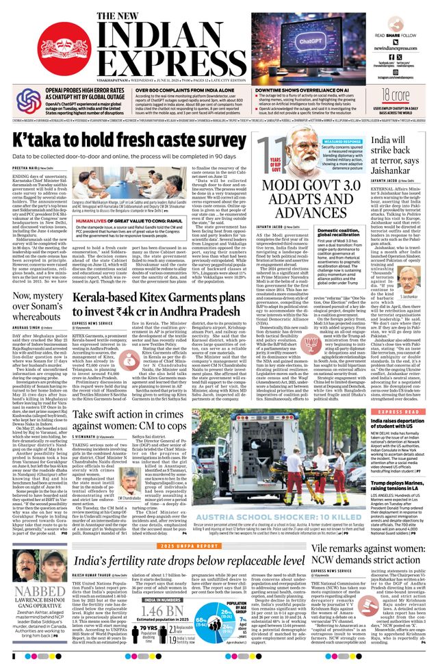 The New Indian Express Vishakapatnam