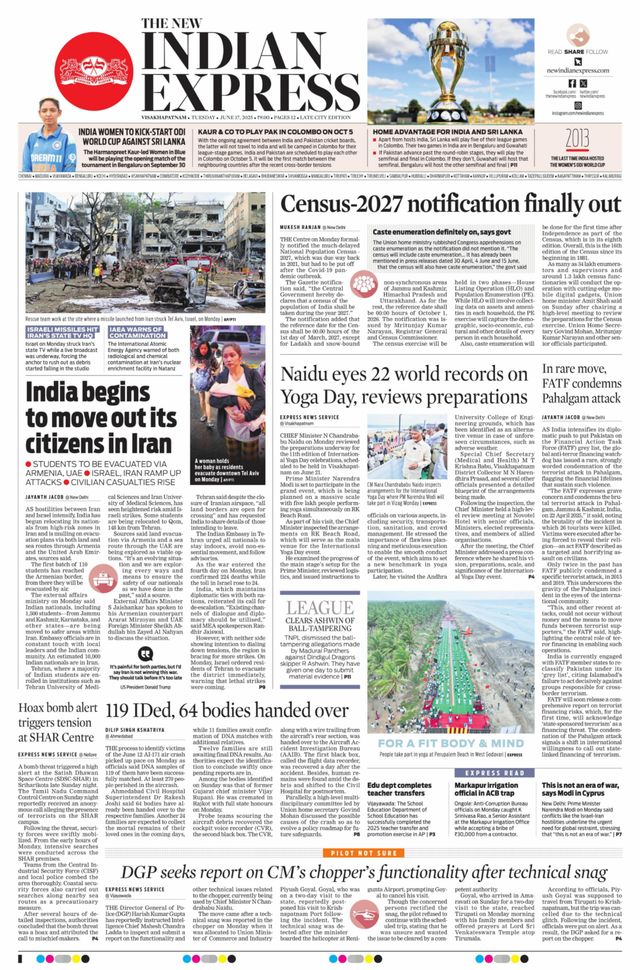 The New Indian Express Vishakapatnam