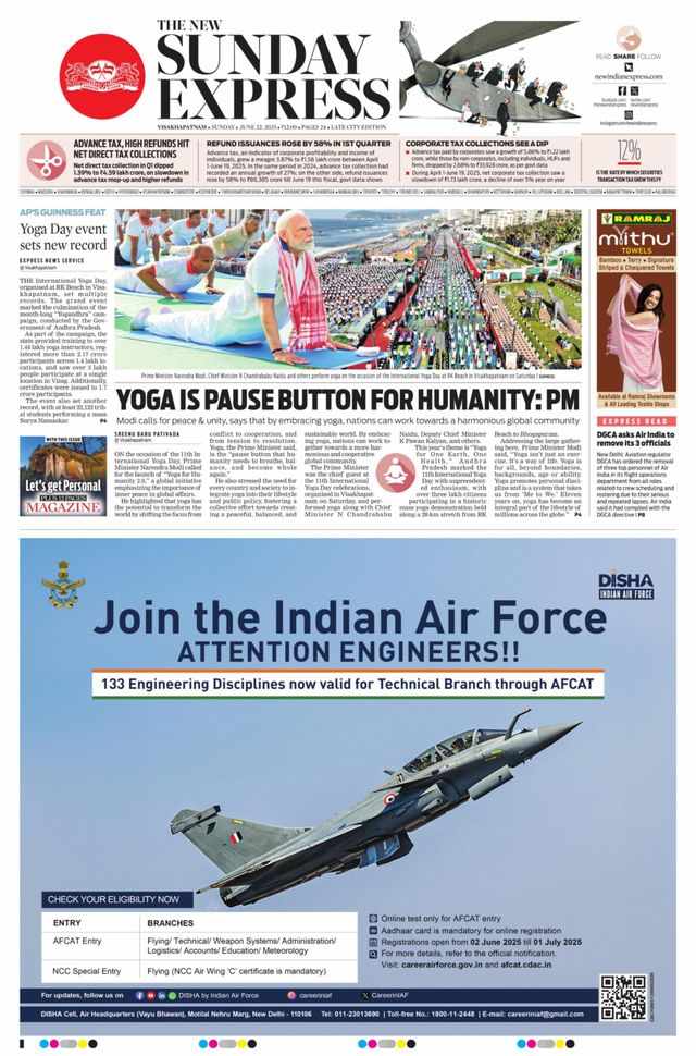 The New Indian Express Vishakapatnam