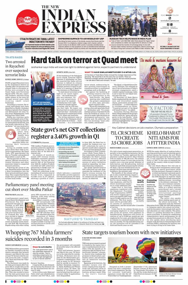 The New Indian Express Vishakapatnam