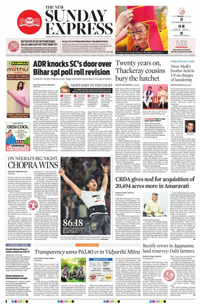 The New Indian Express Vishakapatnam