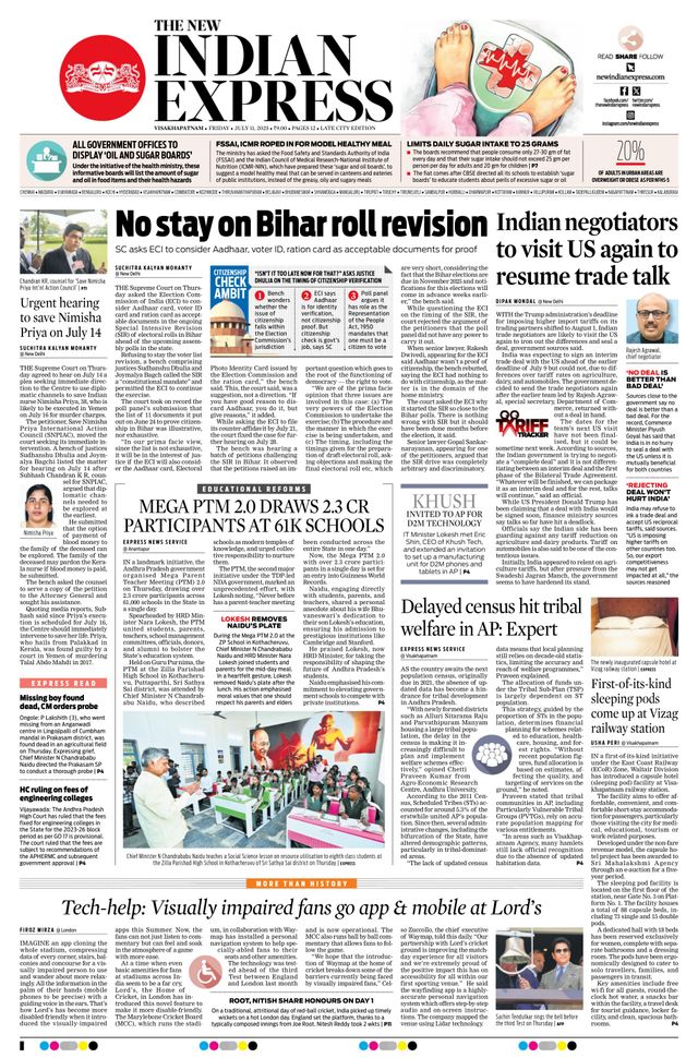 The New Indian Express Vishakapatnam