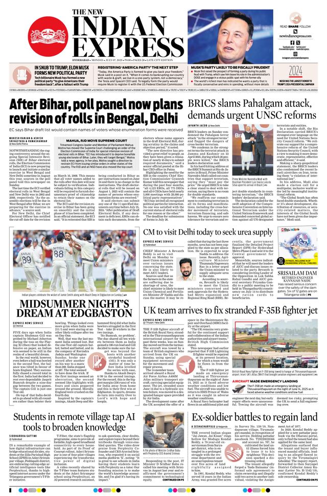 The New Indian Express Hyderabad